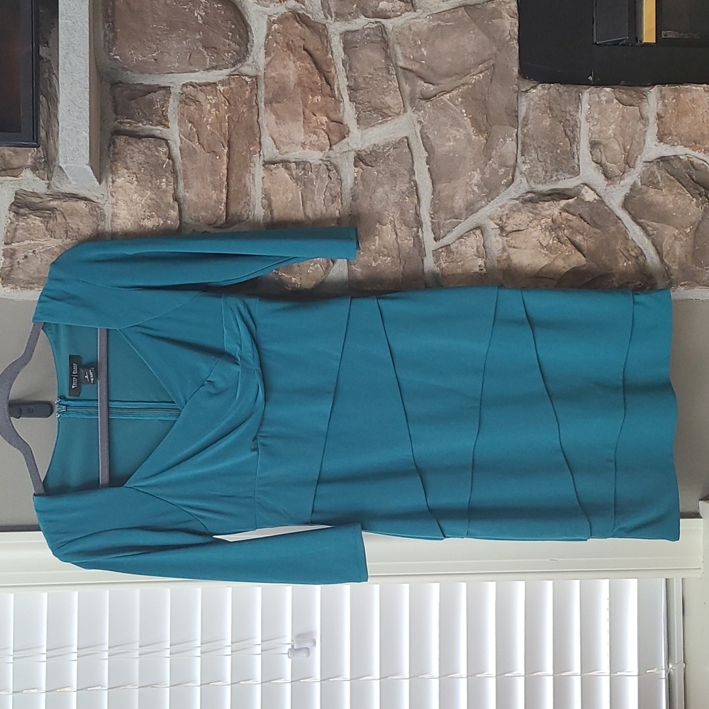 WHBM Teal Slimming Body Con Dress Size 4